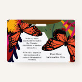 Jongen Meisje Kinderstudent Naam Schoolidentiteits Badge (Achterkant)