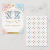 Jongen meisje Lelephant Gender onthullen Baby diap Informatiekaartje (Voorkant / Achterkant)