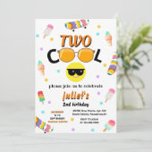 Jongen meisje schattig zomer lief twee cool 2e ver kaart (Staand voorkant)