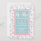 Jongen Meisje Strand Hij Ze Zomer Geslacht Onthull Kaart (Voorkant)