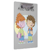 Jongen meisje Terug naar schoolklembord Klembord (Rechts)