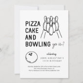 Jongen Meisje Tiener Kinder Bowling Party Uitnodig Kaart (Voorkant)