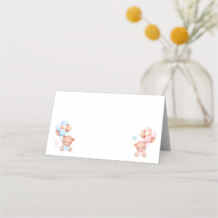 Jongen Meisje Tweeling Teddybeer Baby Shower Deken Plaatskaartje