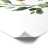 Jongen meisje tweet teddybeer baby shower-welkomst poster (Hoek)