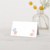 Jongen Meisje Twins Teddy Bear Baby shower Blank Plaatskaartje (Voorkant)
