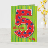 Jongen/Meisjes-vogelkaart - Vijf vandaag Kaart (Gele Bloem)