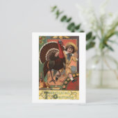 Jongen met Arm rond een Turkije Briefkaart (Staand voorkant)