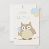 Jongen met Baby shower sparen de datum Save The Date (Voorkant)