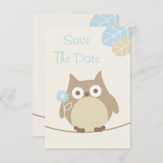 Jongen met Baby shower sparen de datum Save The Date (Voorkant / Achterkant)
