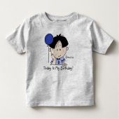  jongen met ballon verjaardags t-shirt (Voorkant)