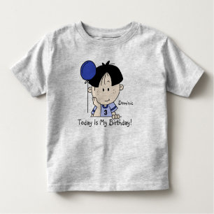 jongen met ballon verjaardags t-shirt