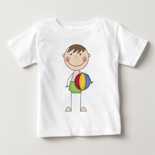 Jongen met Beach Ball Tshirts en geschenken (Voorkant)