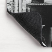 Jongen met Crystal Radio Set Humor Muismat (Hoek)