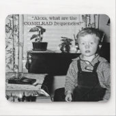 Jongen met Crystal Radio Set Humor Muismat (Voorkant)