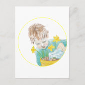 Jongen met Daffodils Briefkaart (Voorkant)