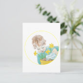 Jongen met Daffodils Feestdagenkaart (Staand voorkant)