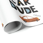 Jongen met de voornaam van kleine autogozer cadeaupapier (Rol Hoek)