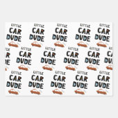 Jongen met de voornaam van kleine autogozer inpakpapier vel (Voorkant 3)