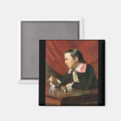 Jongen met een eekhoorn, van John Singleton Copley Magneet (Voorkant / Achterkant)