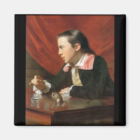 Jongen met een eekhoorn, van John Singleton Copley Magneet (Voorkant)