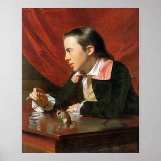 Jongen met een eekhoorn, van John Singleton Copley Poster (Voorkant)