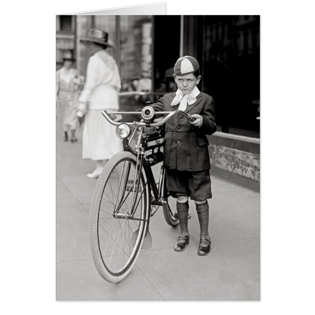 Jongen met een fiets, 1922 (Voorkant)