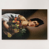 Jongen met een fruitmand (1593) - Caravaggio Legpuzzel (Horizontaal)