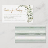 Jongen met Eucalyptus Boho-minimalistische boeken  Informatiekaartje (Voorkant / Achterkant)