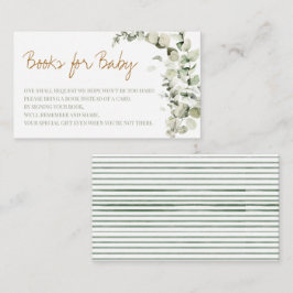 Jongen met Eucalyptus Boho-minimalistische boeken  Informatiekaartje