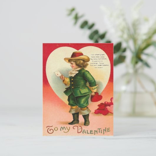  jongen met hart briefkaart (Staand voorkant)