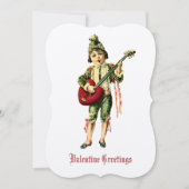  jongen met hartengitaarValentijn Feestdagenkaart (Voorkant)