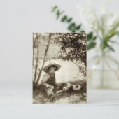  jongen met hond op Rest Briefkaart (Staand voorkant)