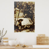 jongen met hond op Rest Poster (Keuken)