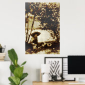 jongen met hond op Rest Poster (Thuiskantoor)