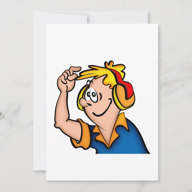 Jongen met hoofdtelefoon (Voorkant)