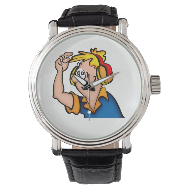 Jongen met hoofdtelefoon horloge (Voorkant)