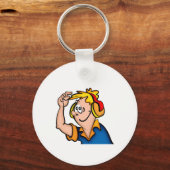 Jongen met hoofdtelefoon sleutelhanger (Voorkant)