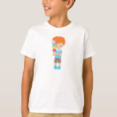 Jongen met ijskap, Oranje haar, ijskap T-shirt (Voorkant)