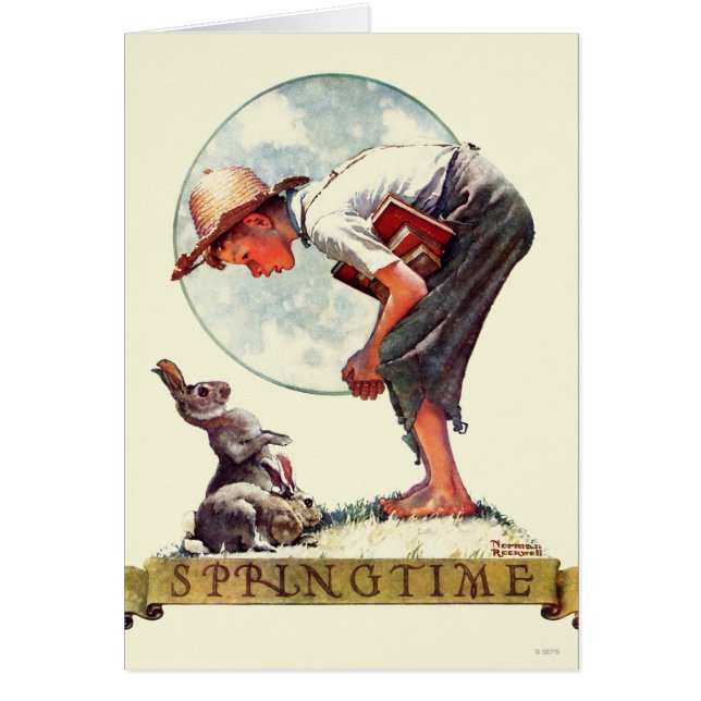 Jongen met konijn in de lente van 1935 (Voorkant)
