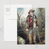 Jongen met konijnen briefkaart (Voorkant / Achterkant)