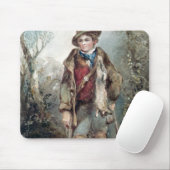 Jongen met konijnen muismat (Met muis)
