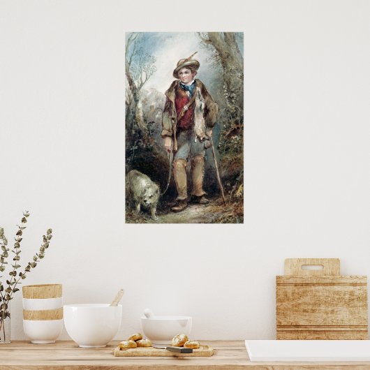 Jongen met konijnen poster (Keuken)