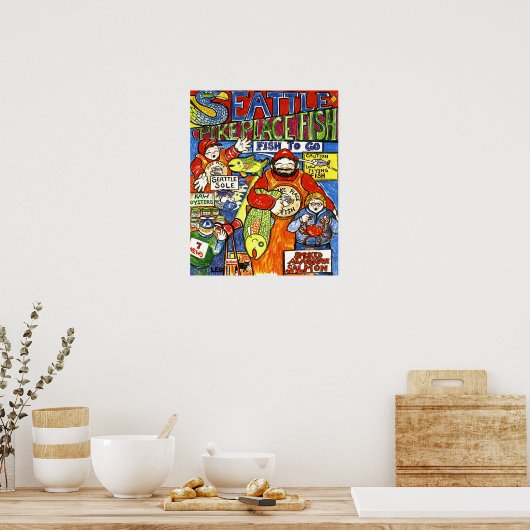 Jongen met krab poster (Keuken)