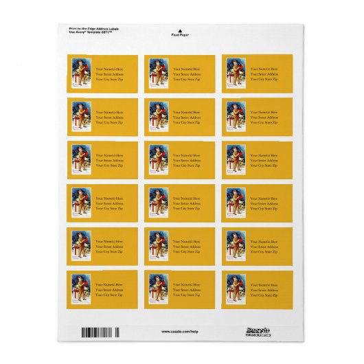 jongen met label Cadeaus adreslabel (Full Sheet)