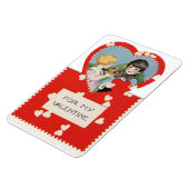 jongen met meisje Valentijn Flexibele magneet (Linkerzijde)