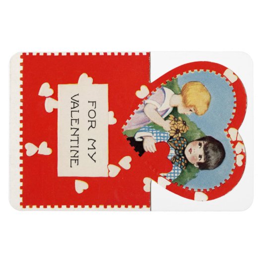  jongen met meisje Valentijn Flexibele magneet (Horizontaal)