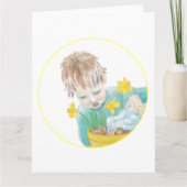 Jongen met narcissen kaart (Voorkant)