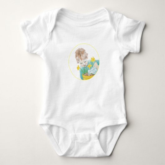 Jongen met narcissen romper (Voorkant)