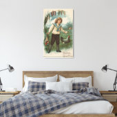 Jongen met paaseieren canvas afdruk (Insitu (Slaapkamer))