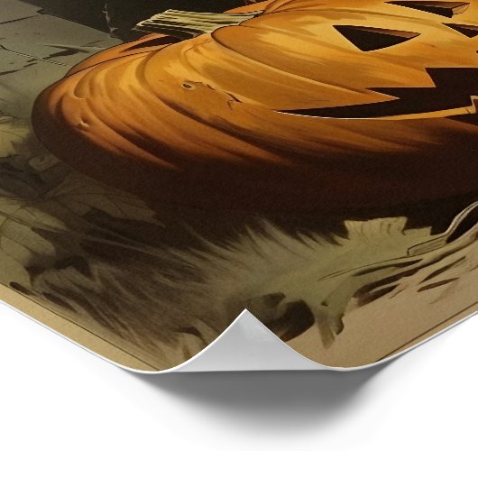  Jongen met Pompoen Poster (Hoek)